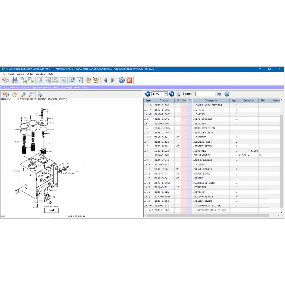 Hyundai HCE E-Catalogue Robex Heavy Parts Catalog 2017 VMware